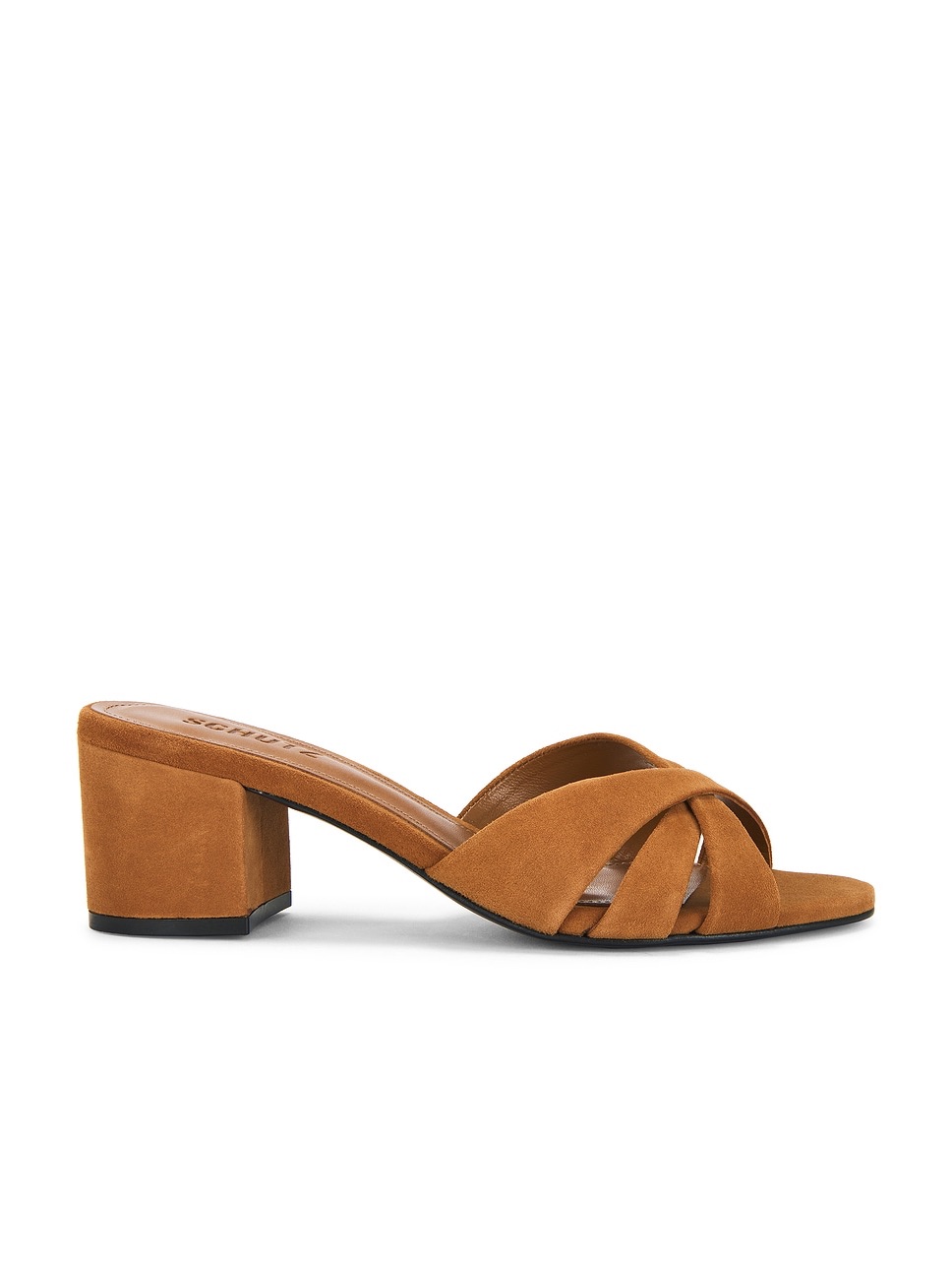 Schutz Keefa Block Mule In Cuoio Brown | Like New